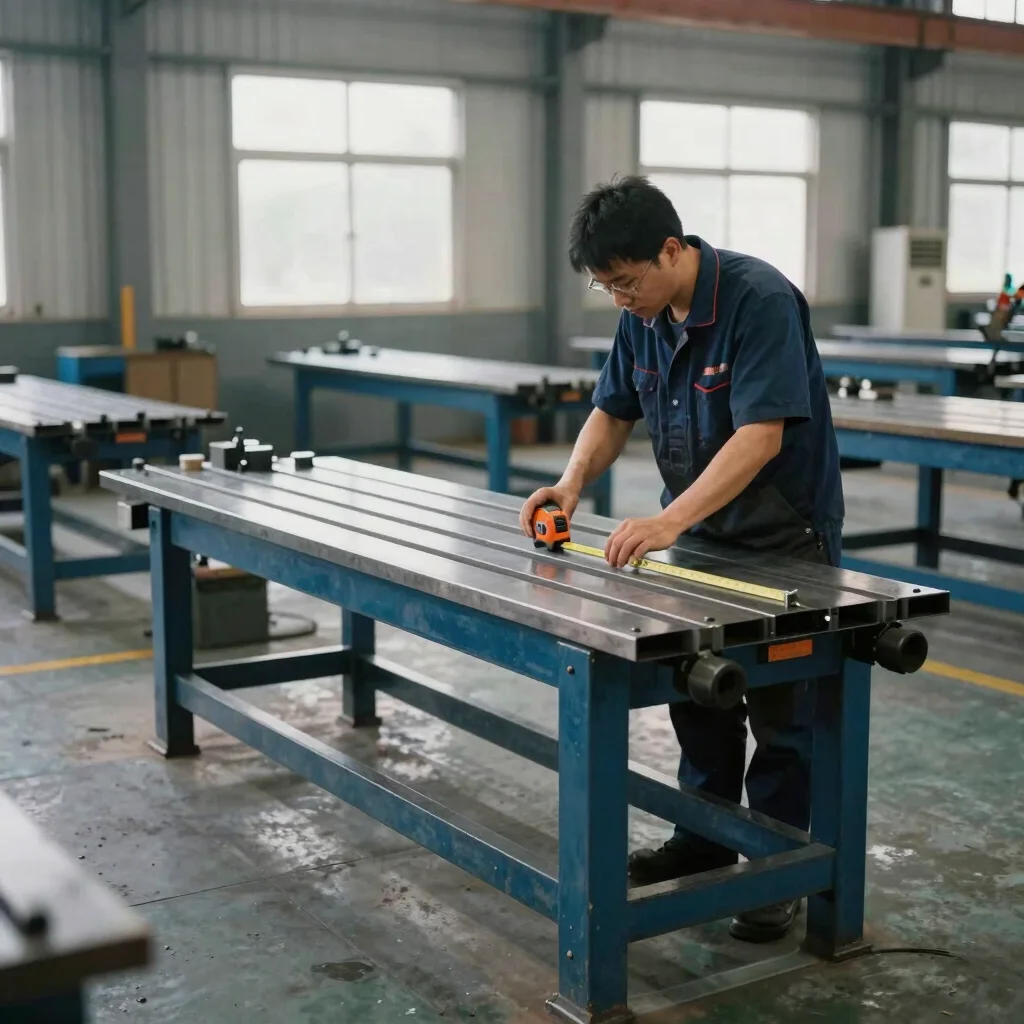 Realistic industrial photography of a precision-fabricated heavy-